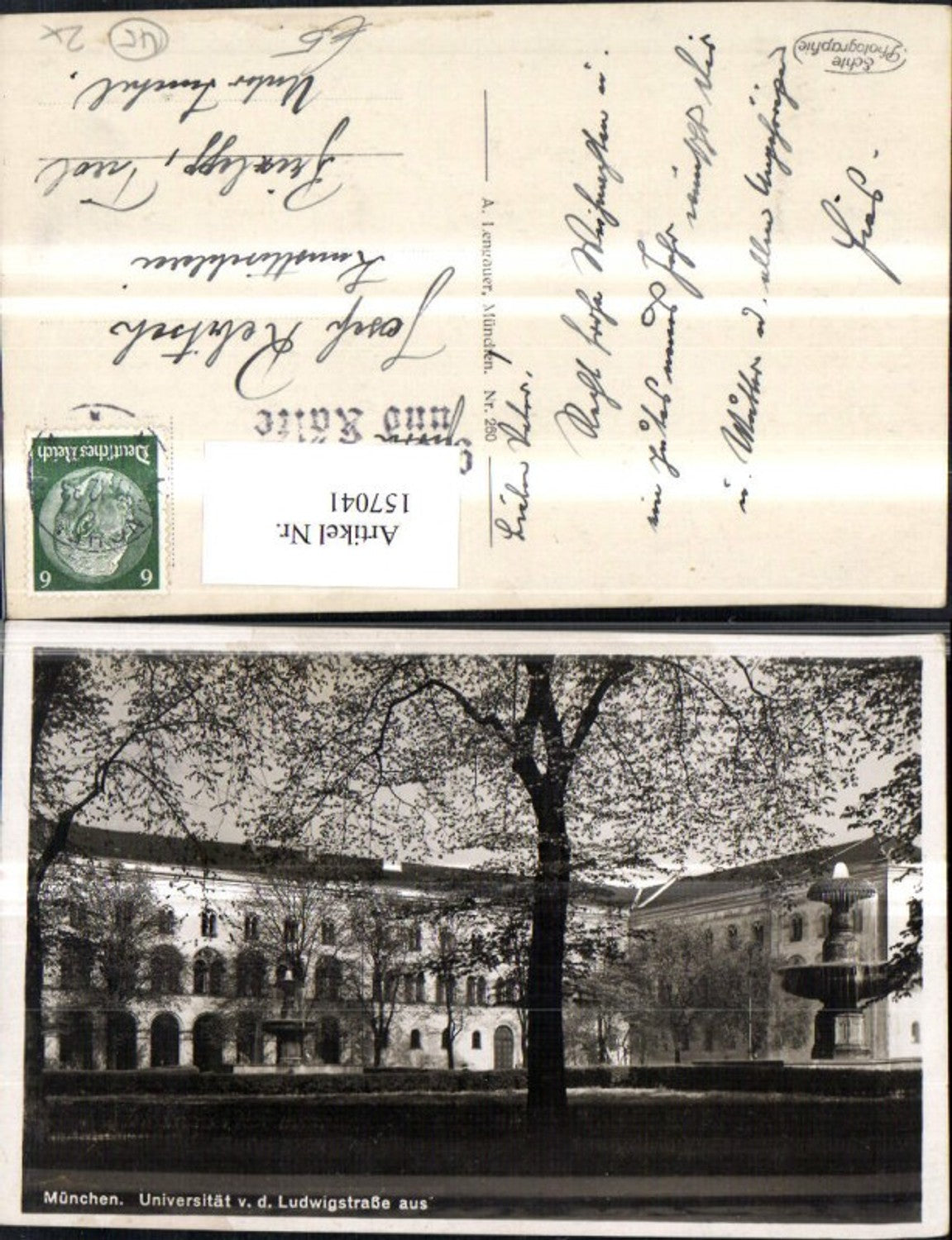 157041,München Universität v. d. Ludwigstraße aus 1933