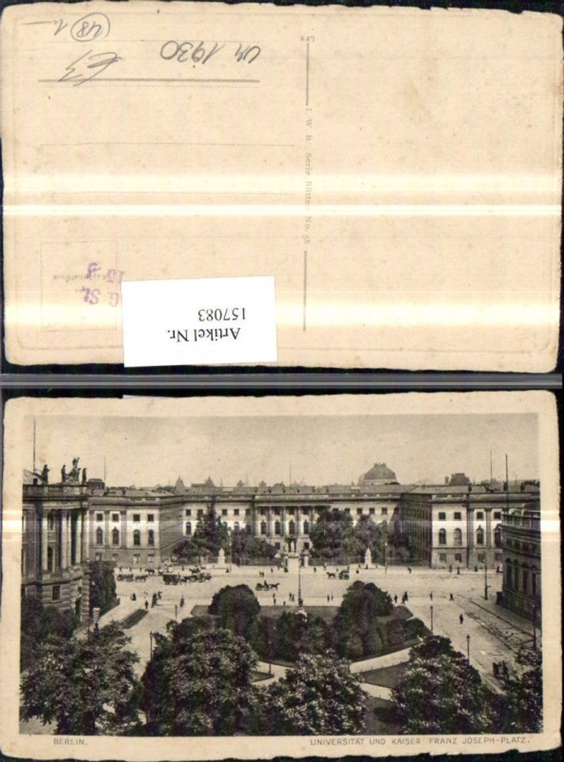 157083,Berlin Universität u. Kaiser Franz Joseph Platz
