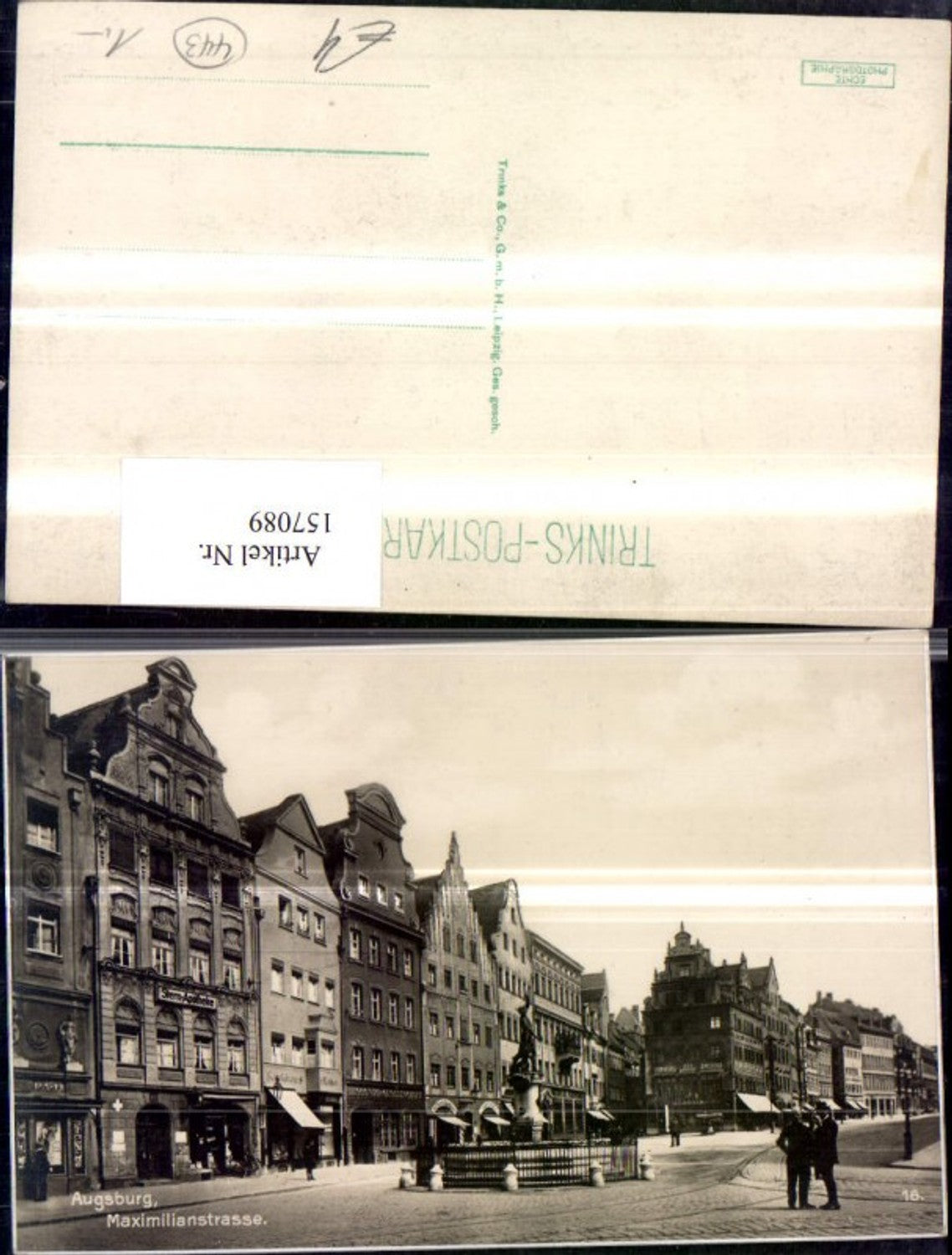 157089,Augsburg Maximilianstrasse m. Personen