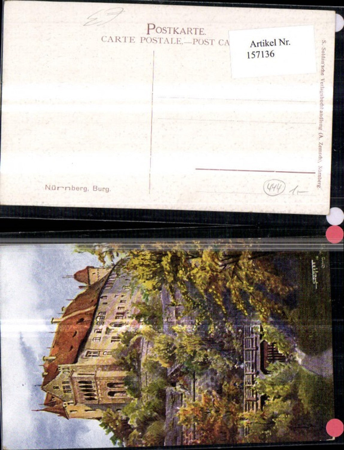 157136,Nürnberg Burg Künstler Ak