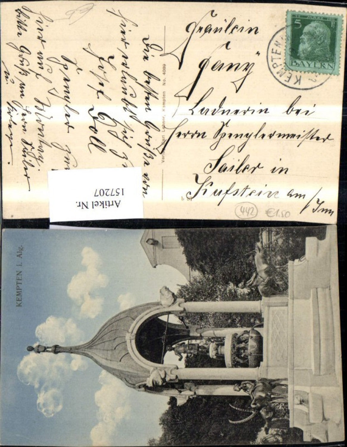 157207,Kempten i. Allgäu Ansicht Denkmal Brunnen