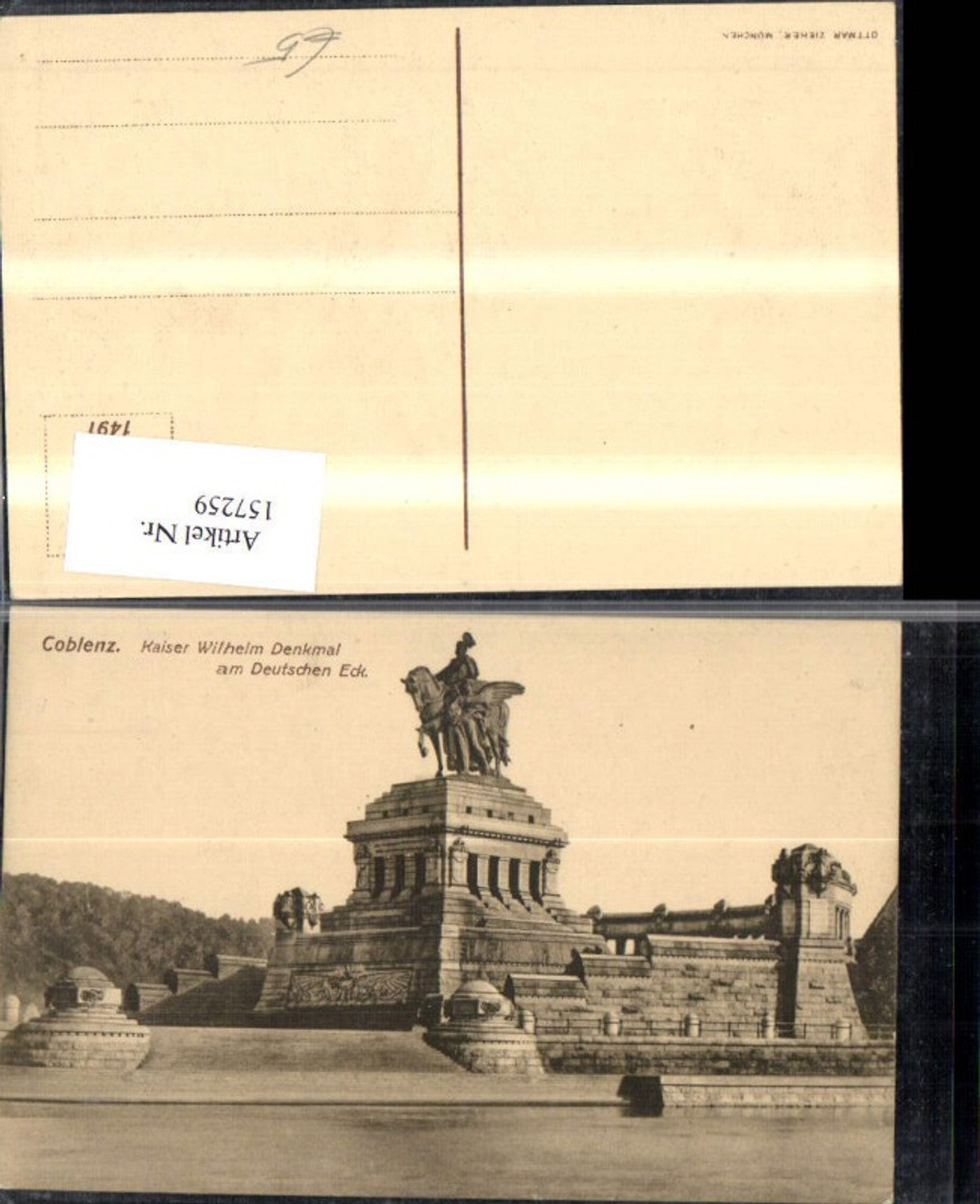 157259,Coblenz Koblenz Kaiser Wilhelm Denkmal a. Deutschen Eck