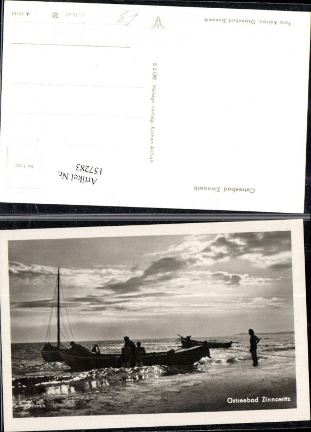 157283,Ostseebad Zinnowitz Insel Usedom Ansicht Boot Personen