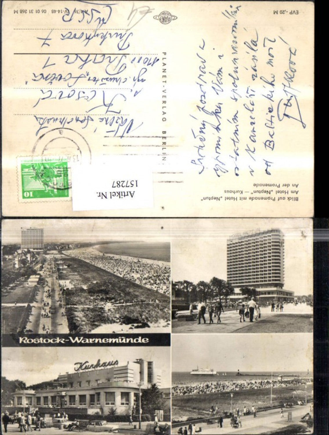 157287,Rostock Warnemünde Mehrbild Ak Strand Kurhaus