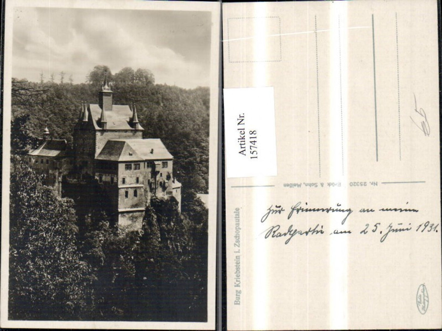 157418,Burg Kriebstein i. Zschopautale Waldheim