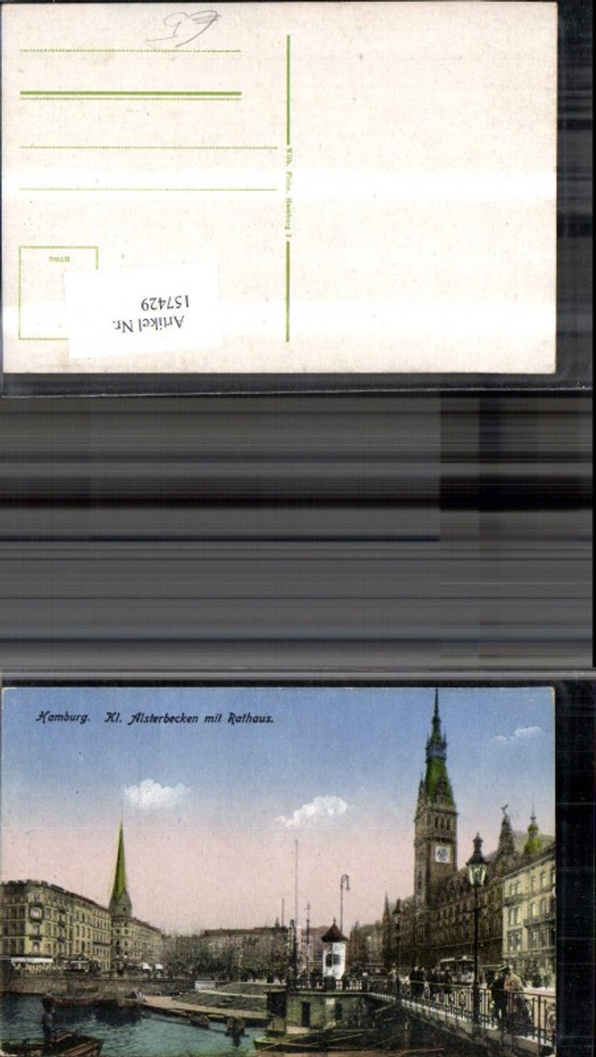 157429,Hamburg Kleines Alsterbecken m. Rathaus