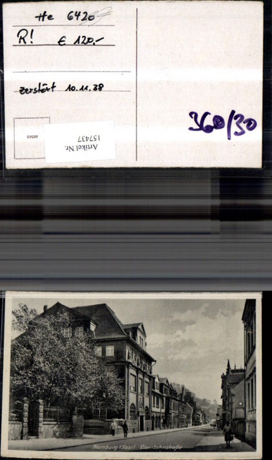157437,Hamburg Saar Eisenbahnstrasse m. Personen