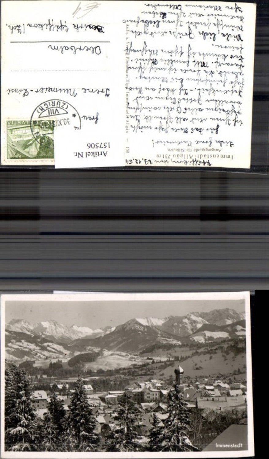 157506,Immenstadt Allgäu Winteransicht 1954