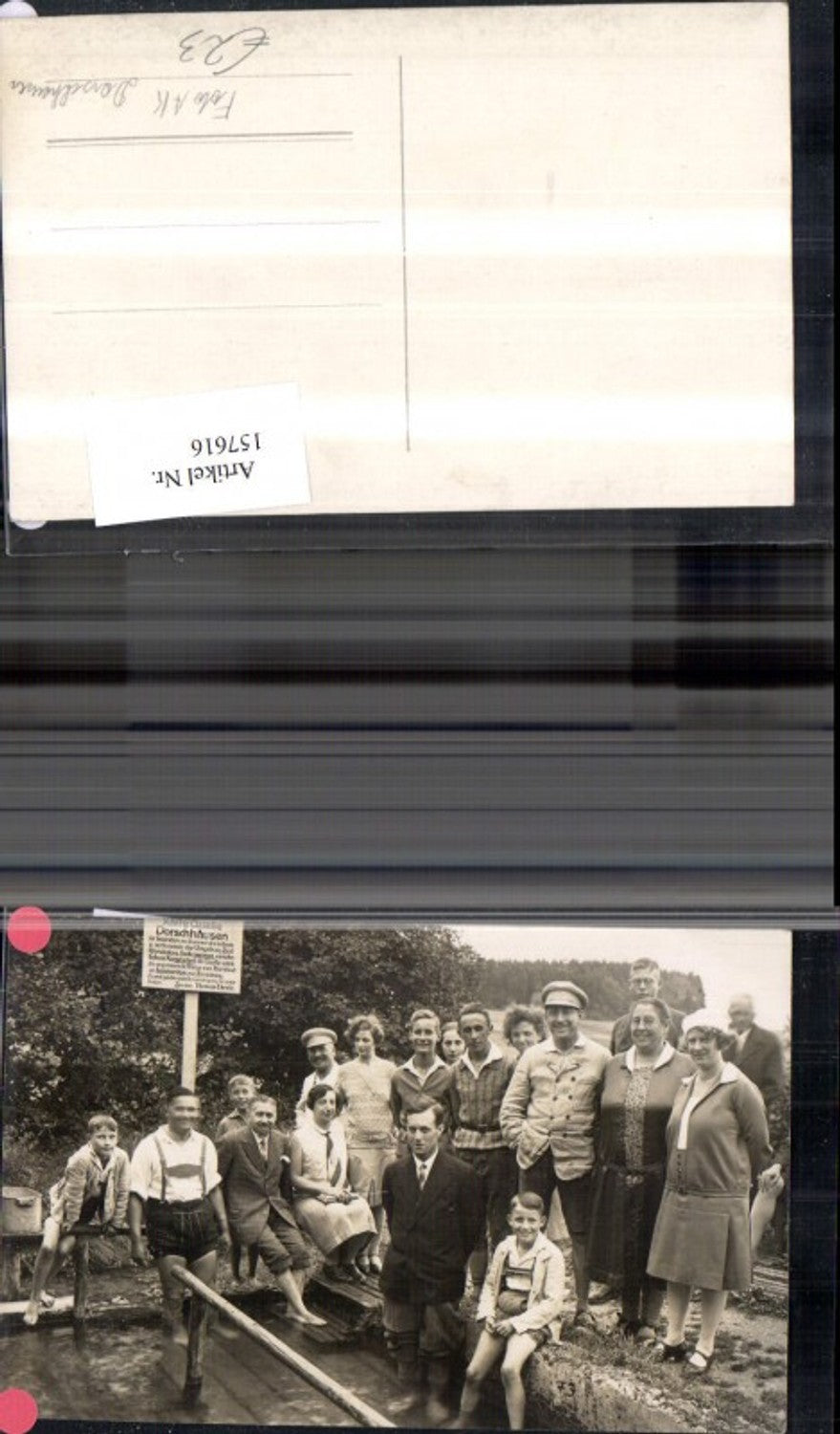 157616,Dorschhausen Seltene Fotoak Personen v. Kalter Quelle Bad Wörishofen