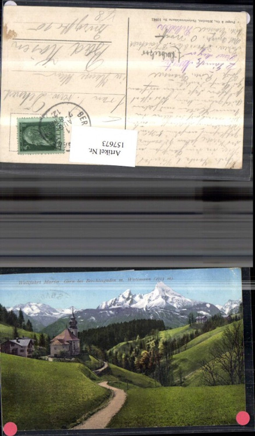 157673,Maria Gern b. Berchtesgaden m. Watzmann pub Purger Co 10841