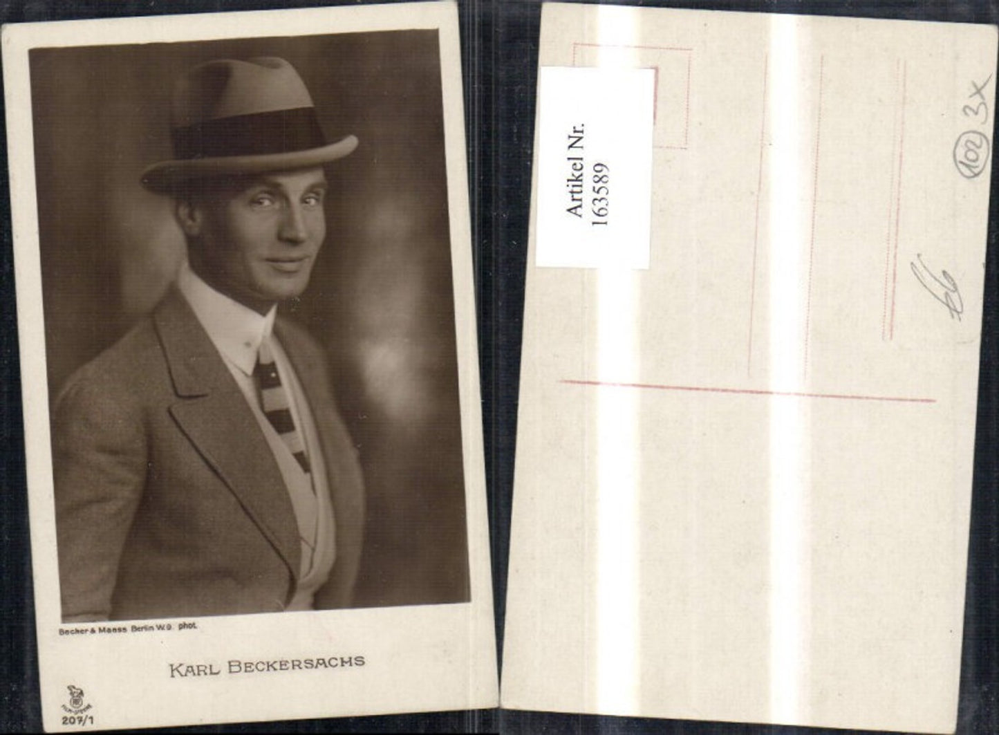 163589,Karl Beckersachs pub RPH Film Sterne 207/1