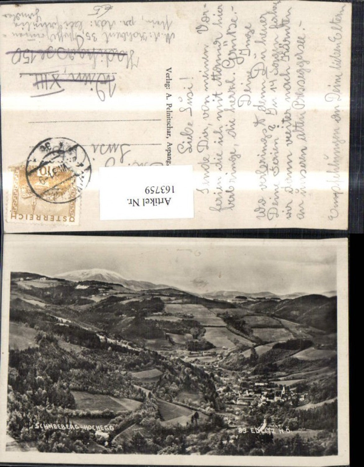 163759,Edlitz Schneeberg Hochegg 1931