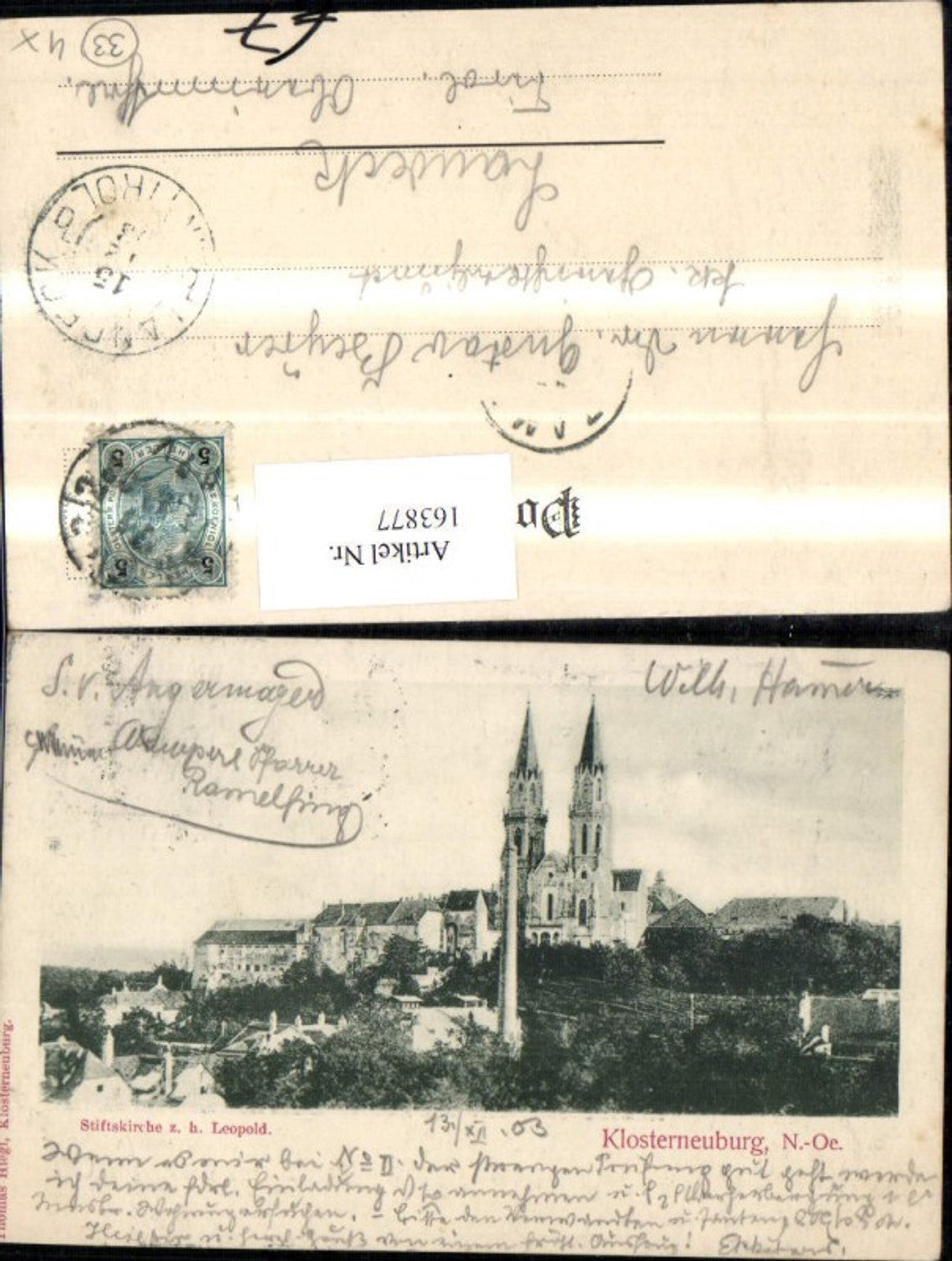 163877,Klosterneuburg Stiftskirchen 1903