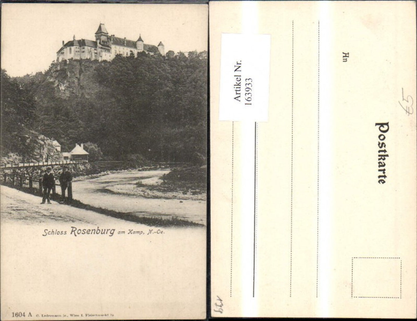 163933,Schloss Rosenburg a. Kamp Rosenburg-Mold Ansicht m. Männer