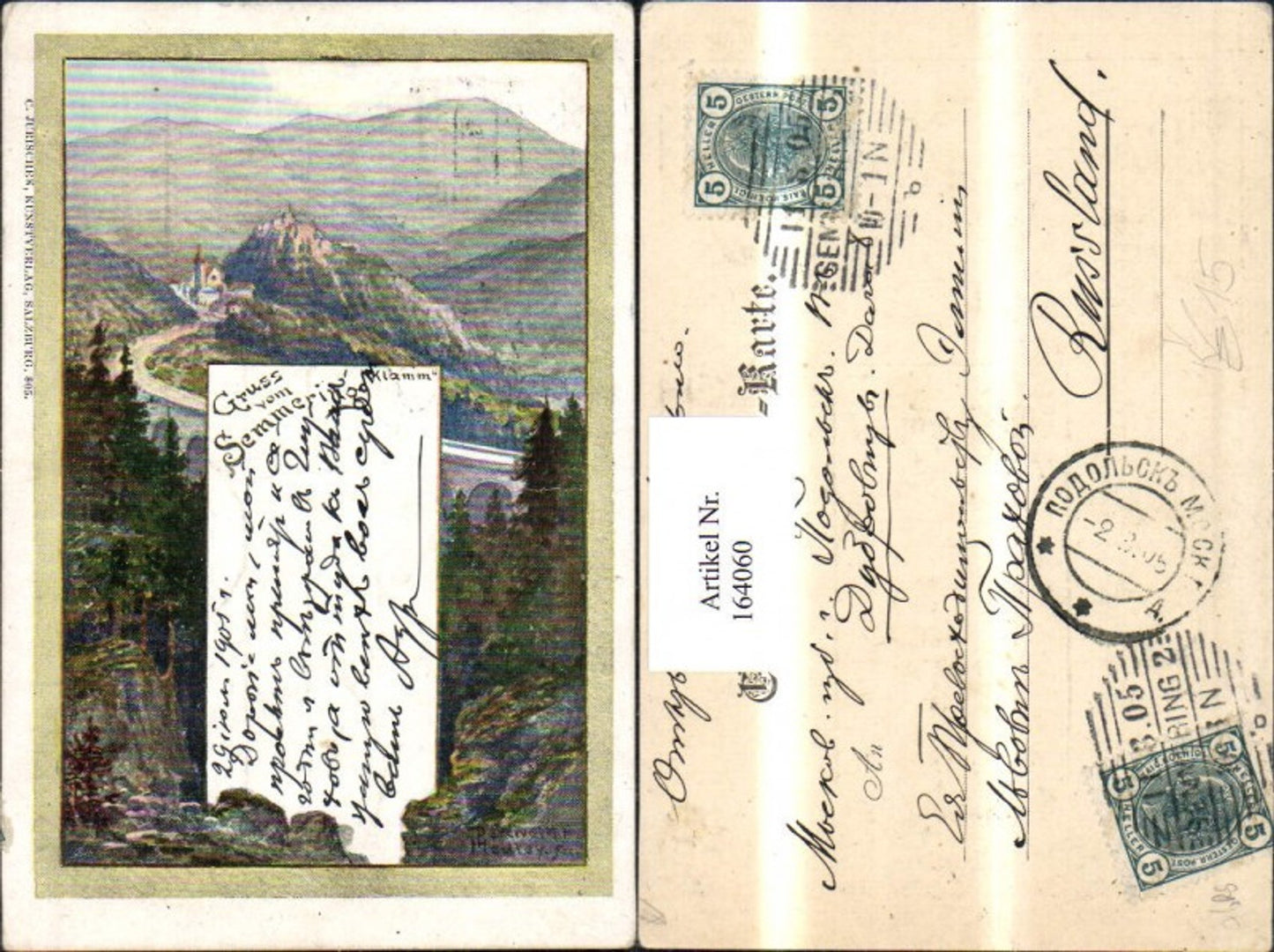 164060,Semmering Litho pub C Jurischek sign Medley