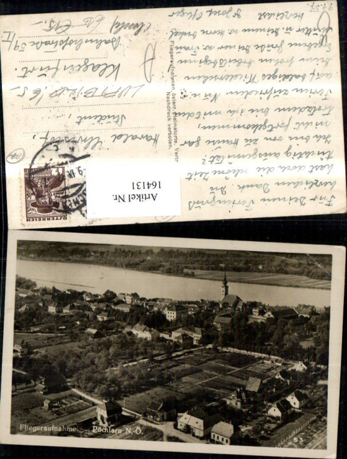 164131, Pöchlarn aerial photograph 1937