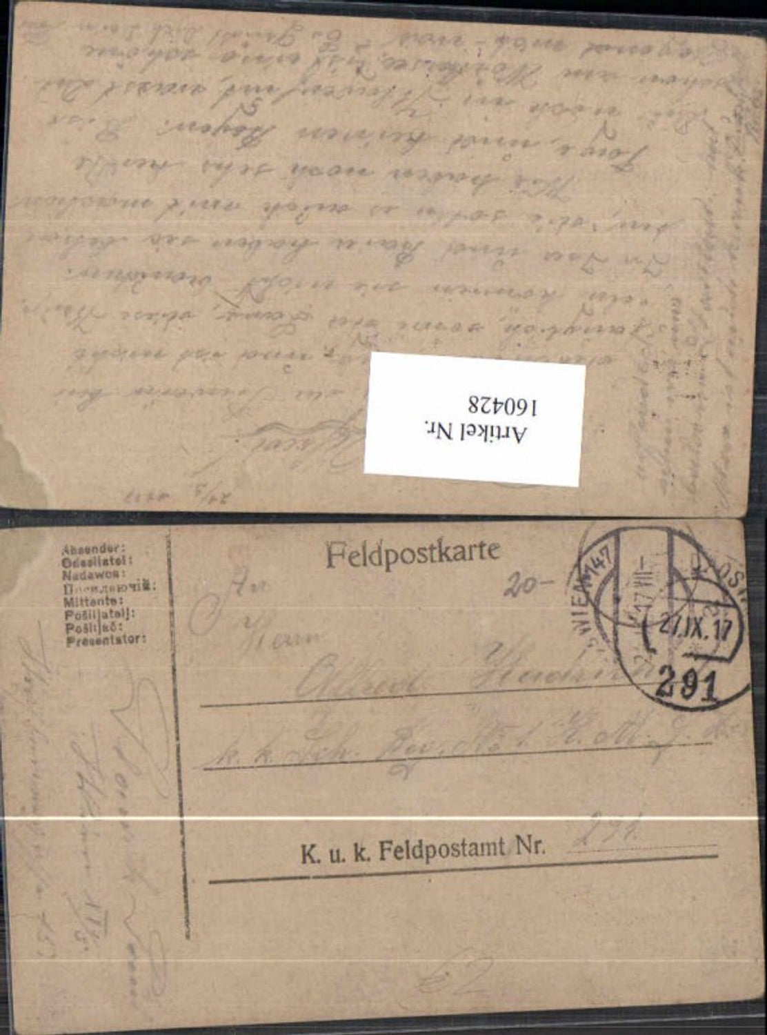 Alte Ansichtskarte – Old Postcard