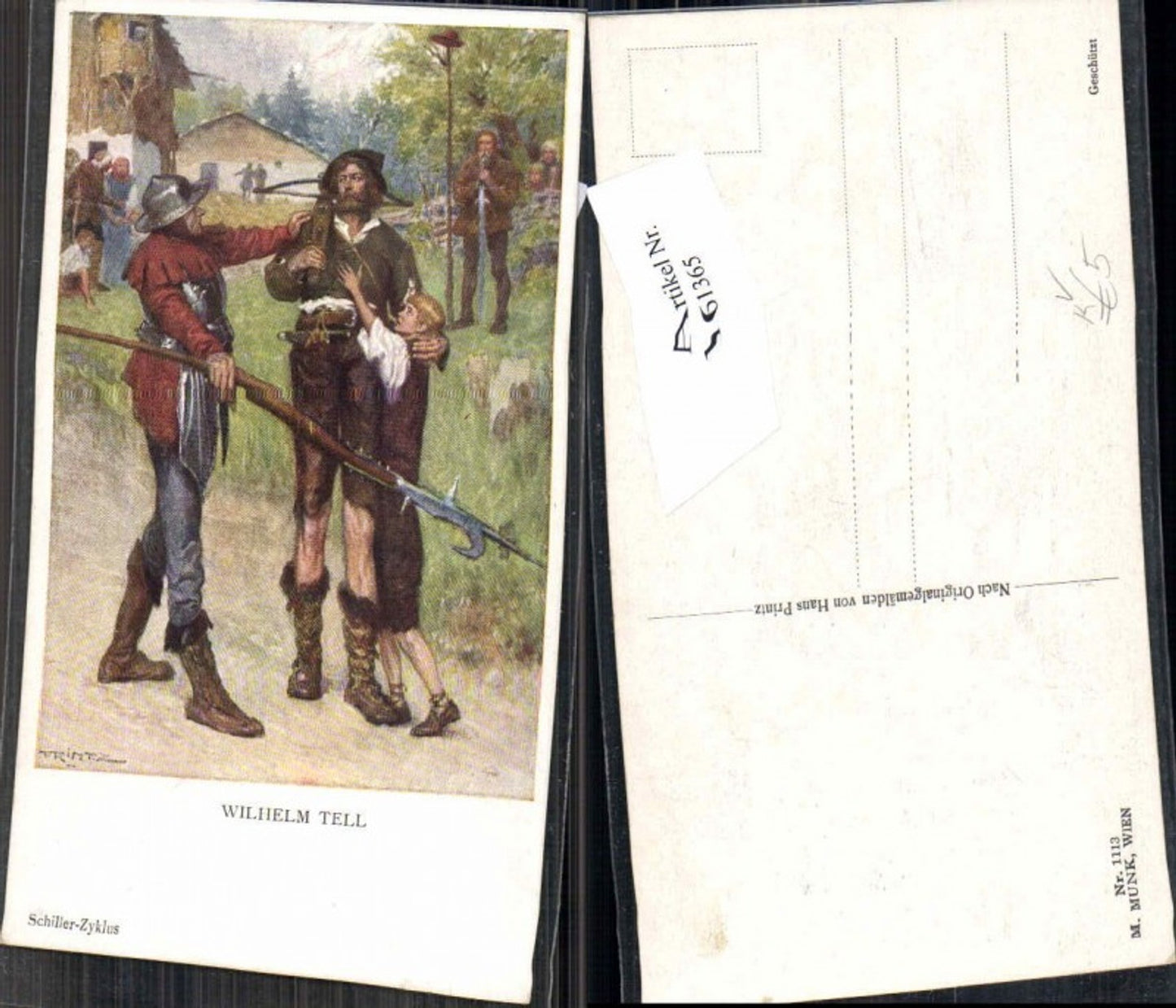 161365,M. Munk Vienne 1113 Printz Wilhelm Tell Schiller Zyklus
