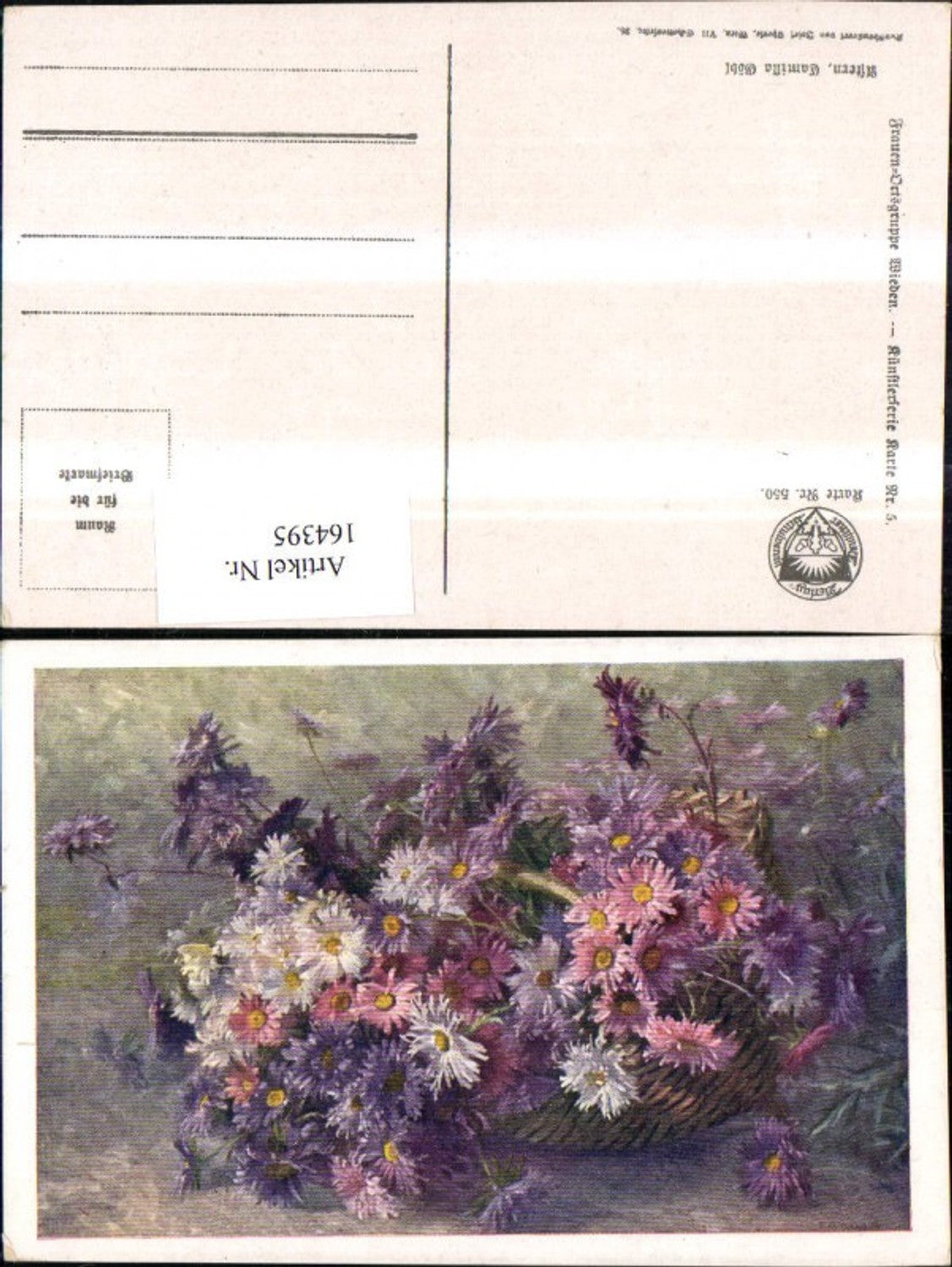 164395,Dt Schulverein 550 Wieden Wien Ortsgruppe Blumen sign Camilla Göbl