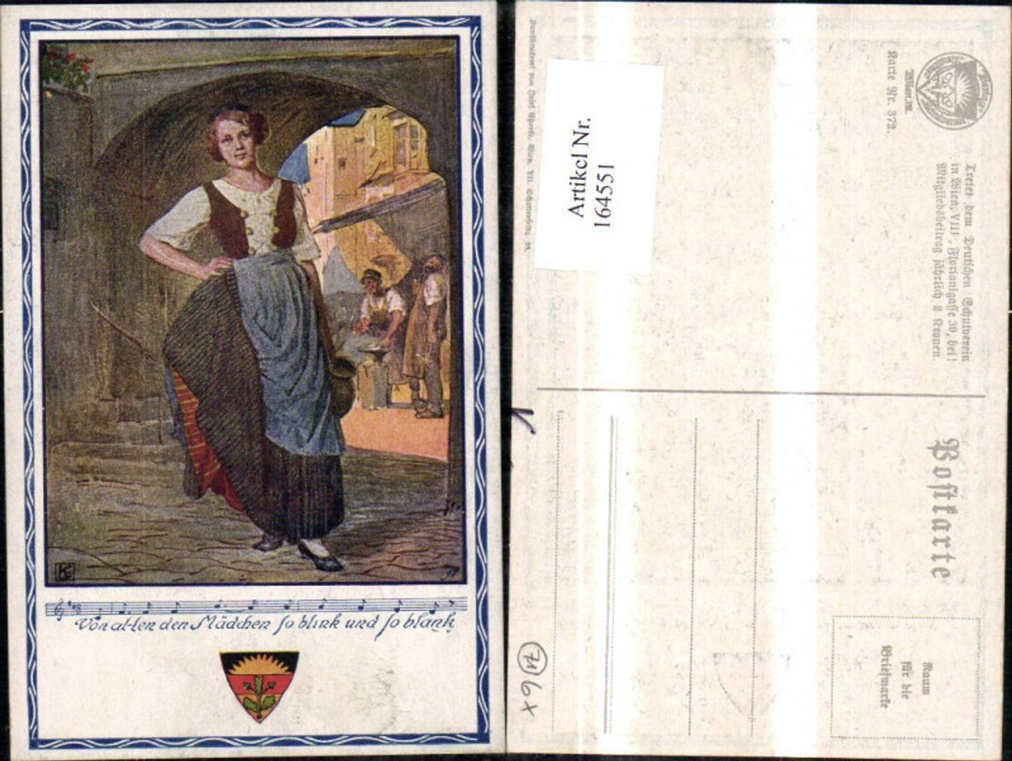 164551,Dt Schulverein 372 Dt Lieder Von allen Mädchen so blink u. So blank