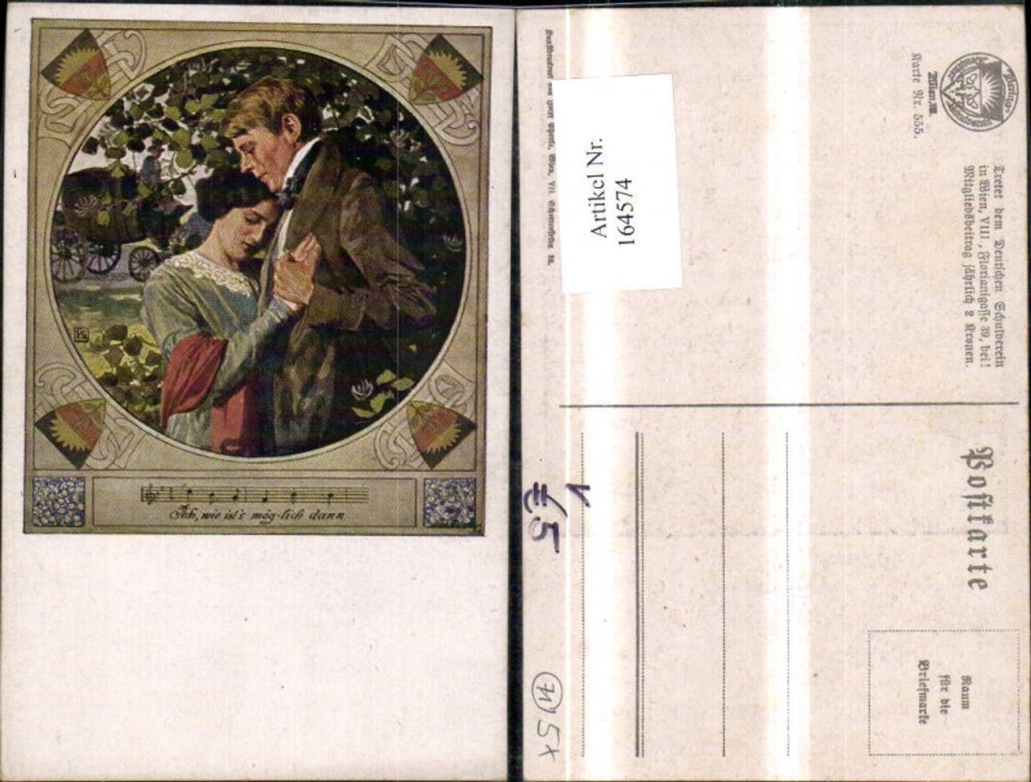 164574,Dt Schulverein 555 Dt Lieder Ach wie ists möglich denn Frau Mann