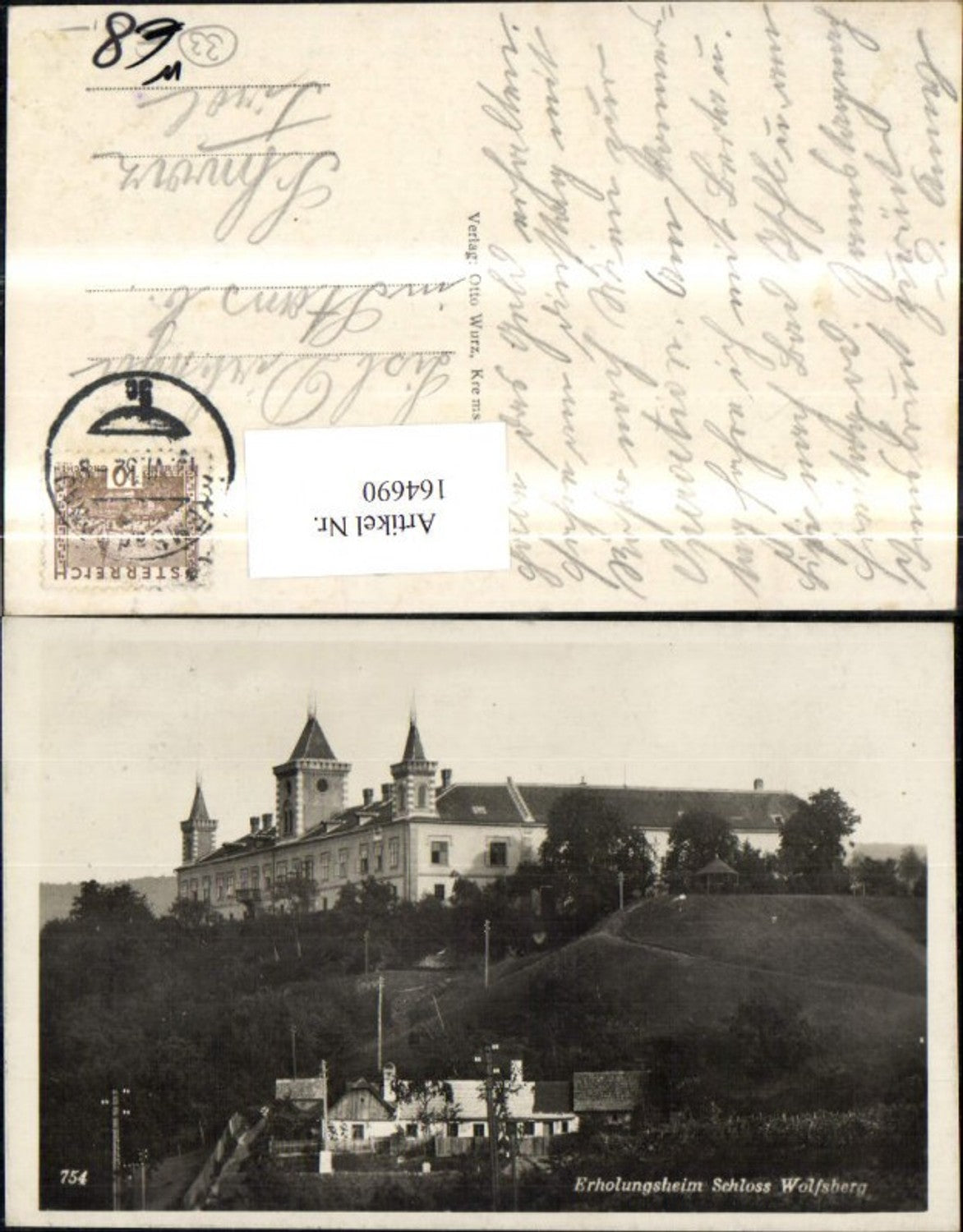 164690,Krems Angern Erholungsheim Schloss Wolfsberg 1932