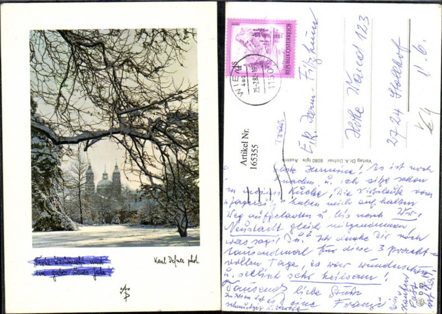 165355, Dr. Defner D 23 Merry Christmas and Happy New Year Winter Landscape