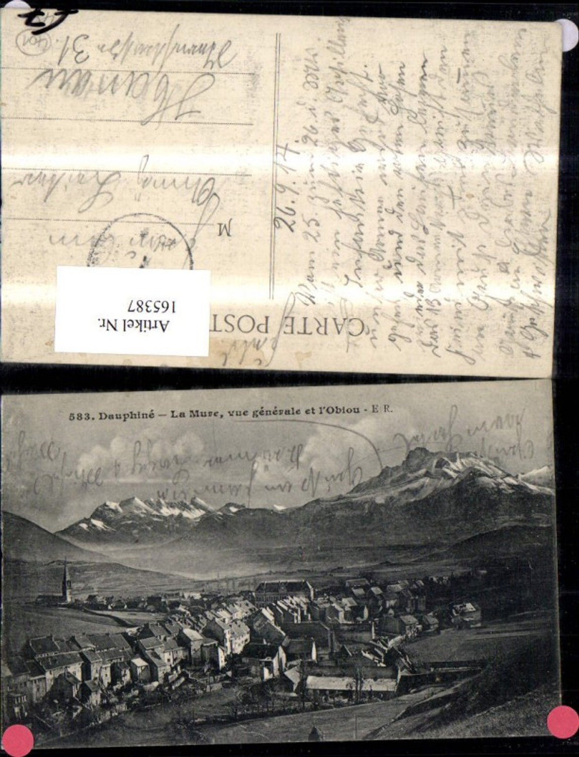 165387,Dauphine La Mure vue generale et l Obiou