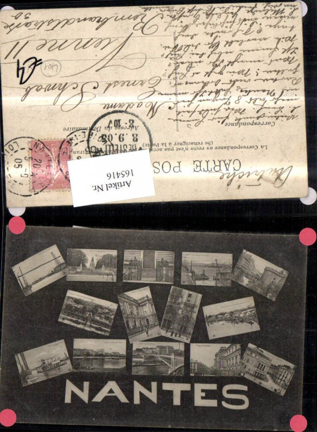165416,Nantes Mehrbild Ak Mikroskop Ak 1905