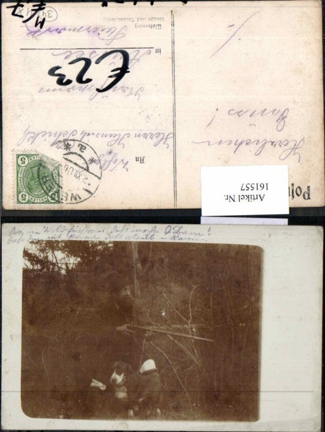 161557,FotoAK Jagd Jäger Weyer m. Dackel Hund 1905