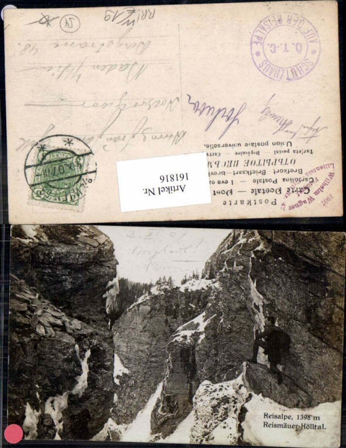 161816,Seltene FotoAK Reisalpe Reismäuer Hölltal Kleinzell Lilienfeld Hohenberg