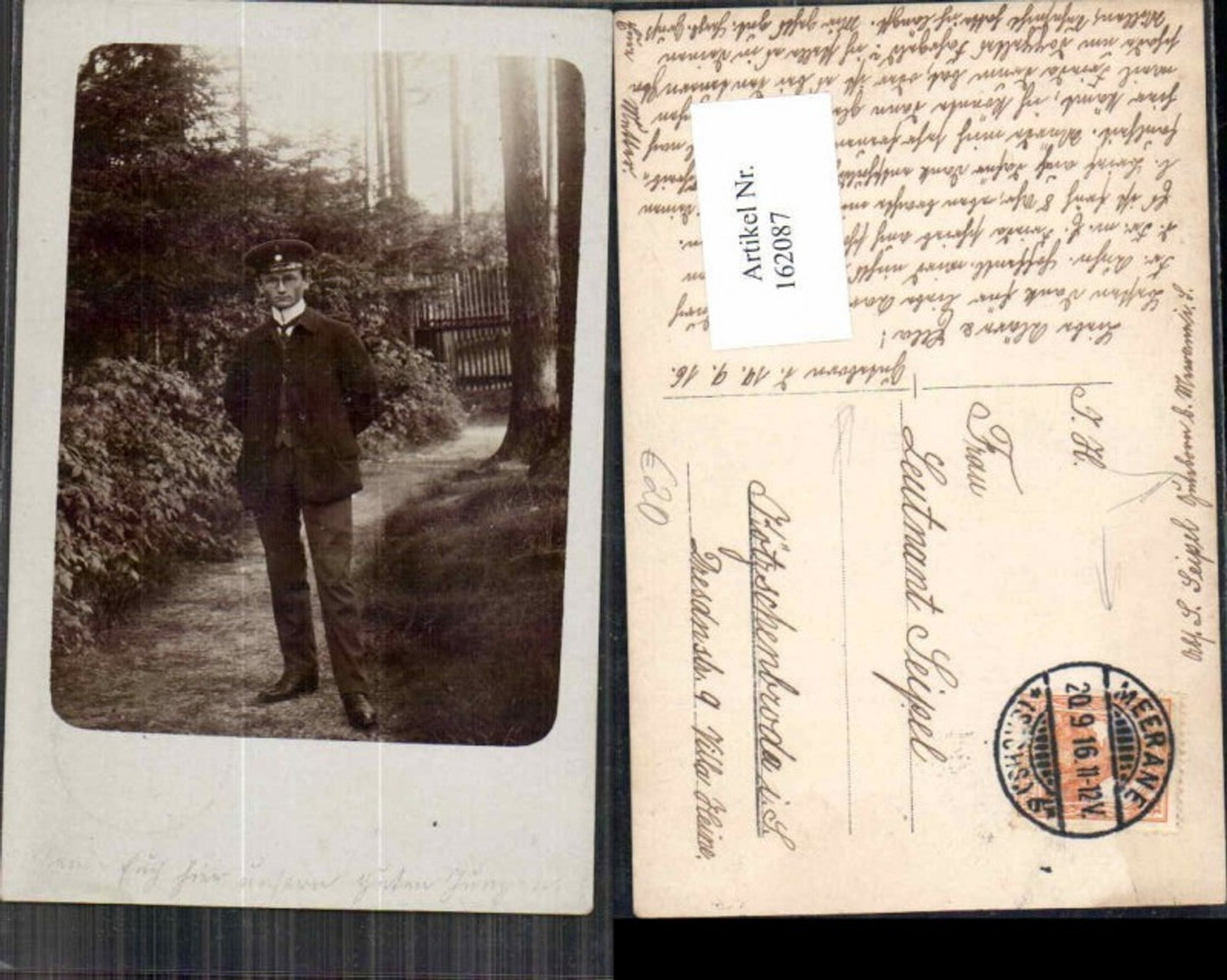 162087,FotoAK Student Seipel aus Guteborn Ponitz b. Meerane 1916