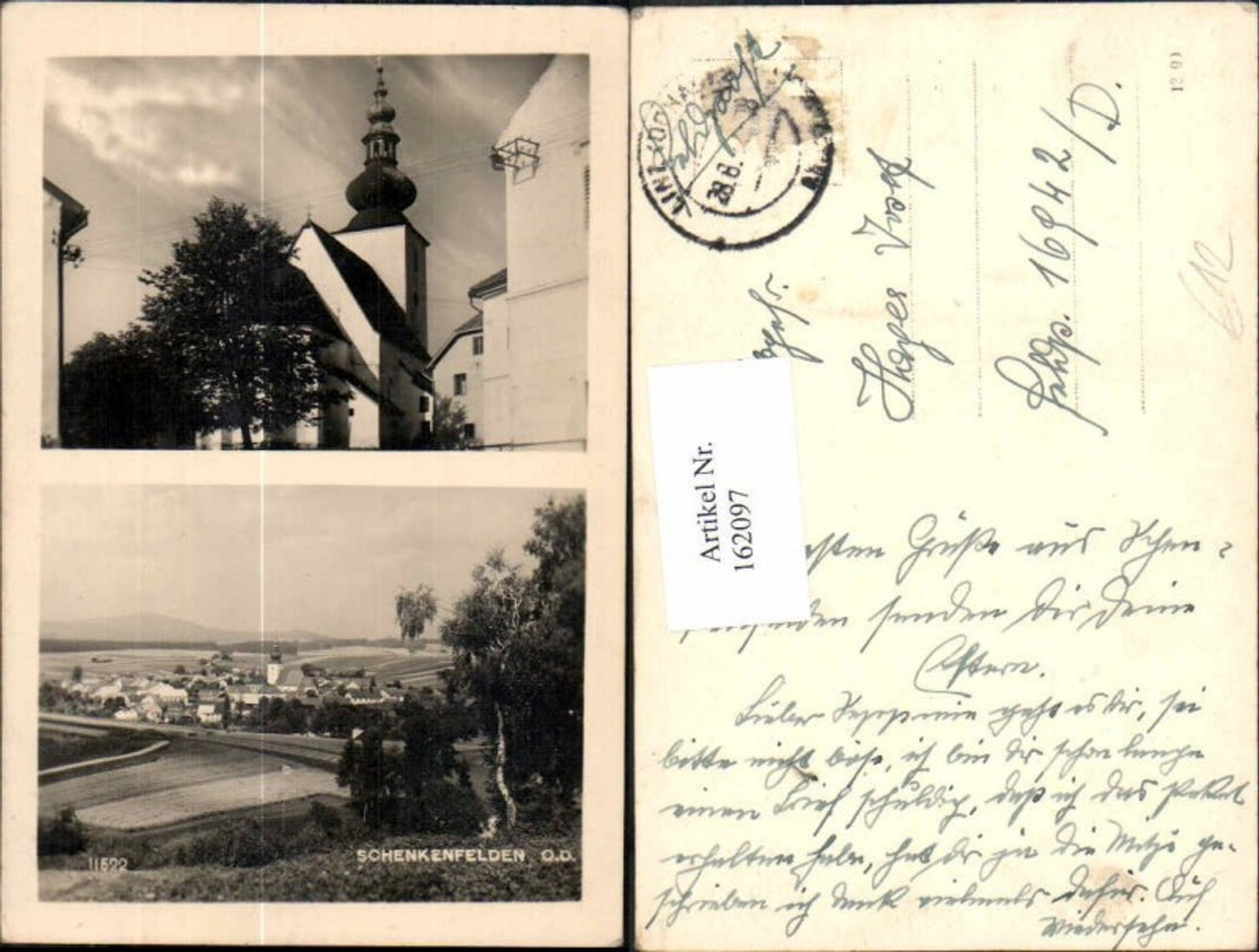 162097,Schenkenfelden b. Linz Urfahr 2 Bildkarte Feldpost