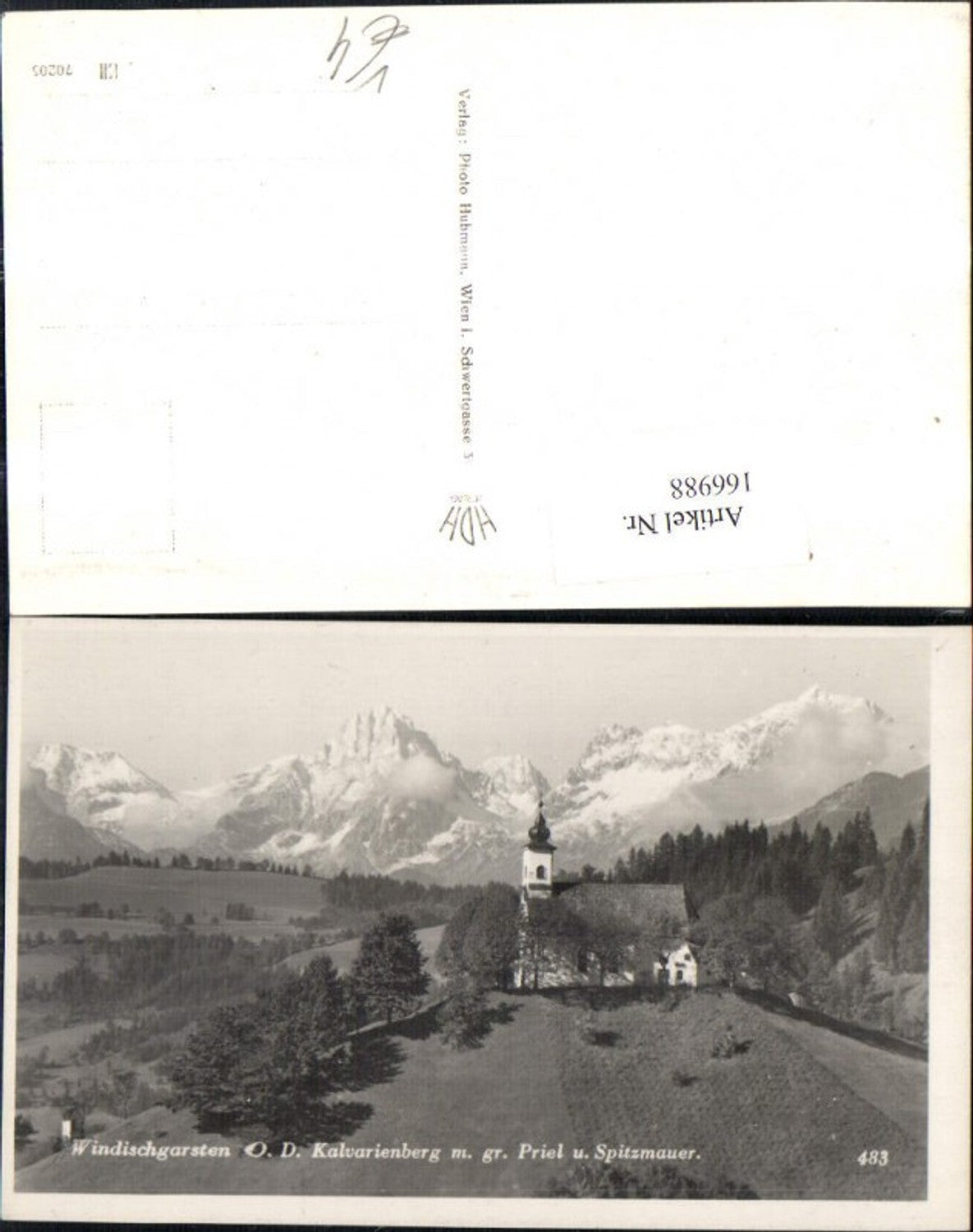166988,Windischgarsten Kalvarienberg m. gr. Priel u. Spitzmauer pub Photo Hubmann 483