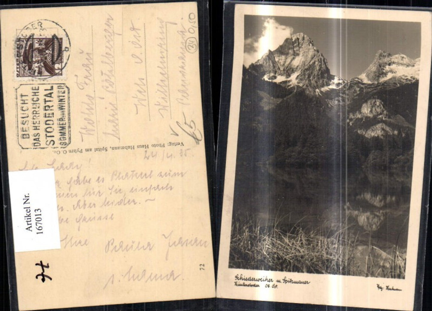 167013,Hinterstoder Schiederweiher m. Spitzmauer pub Photo Hubmann