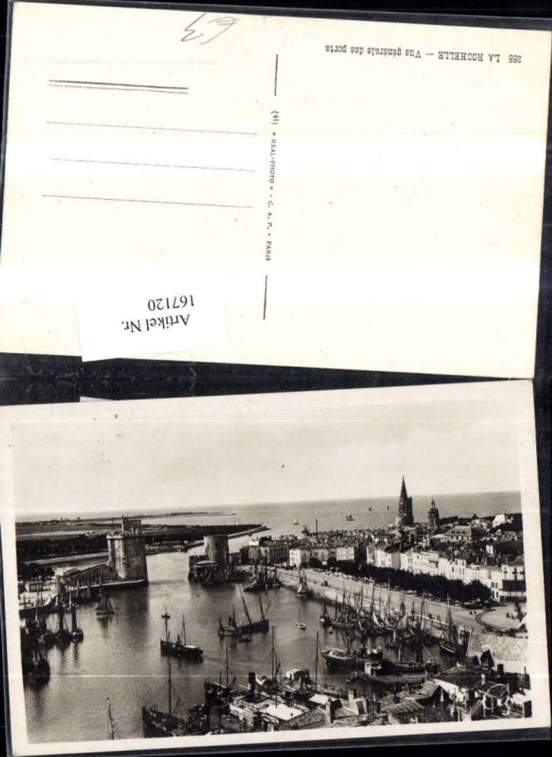 167120,La Rochelle Vue generale des ports Hafen Schiff Boote