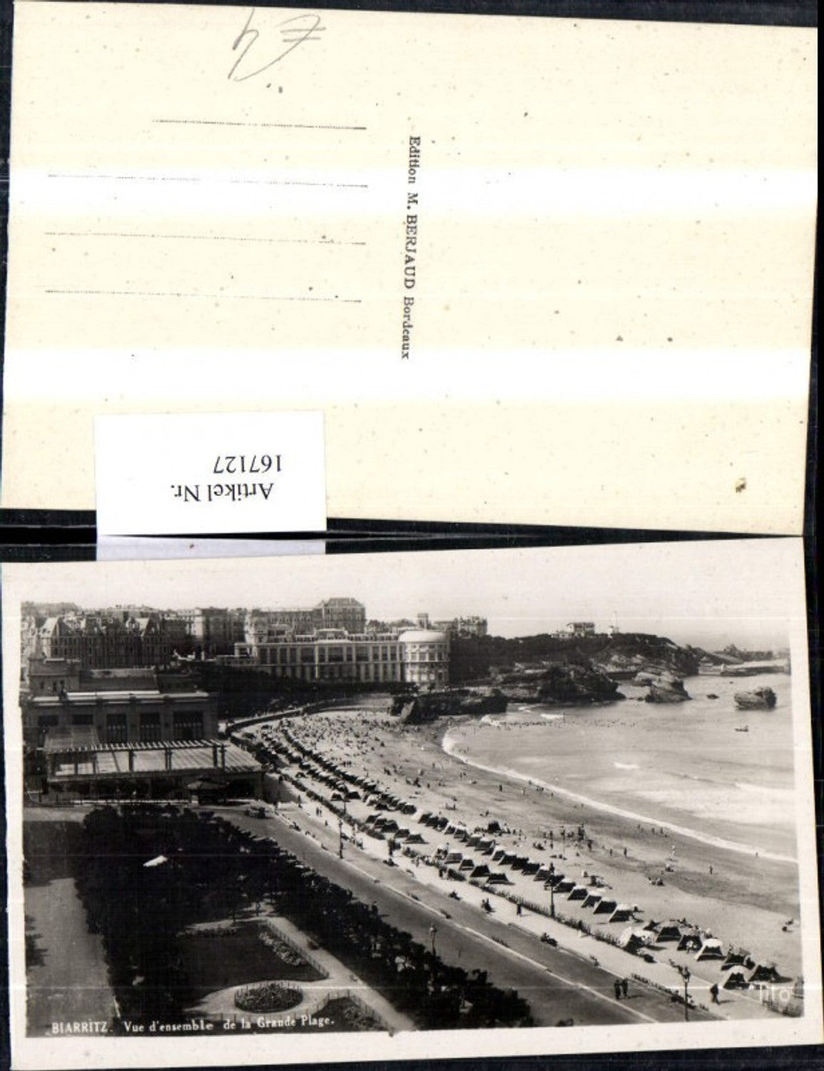 167127,Biarritz Vue d ensemble de la Grande Plage Strand