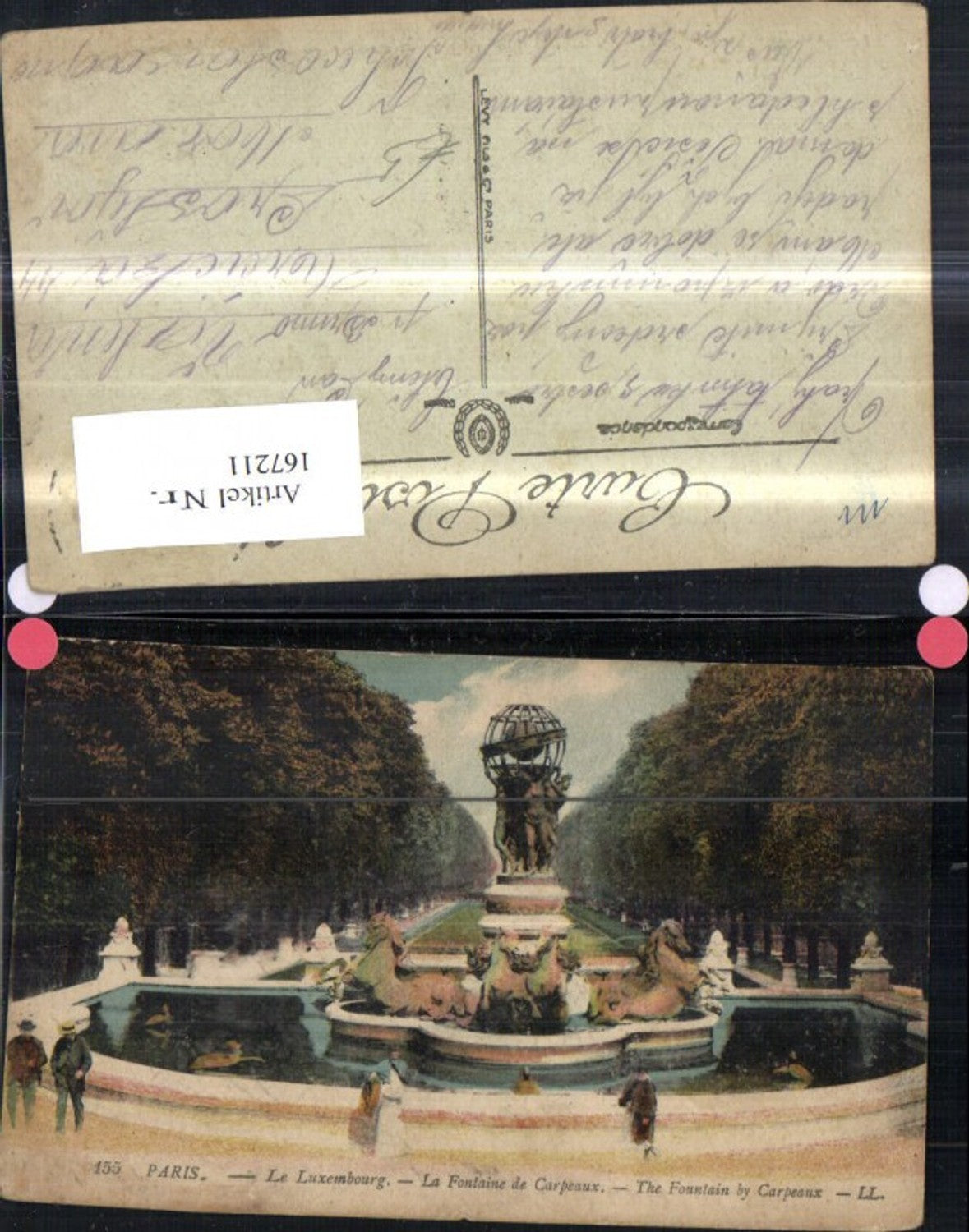 167211,Paris Le Luxembourg La Fontaine de Carpeaux The Fontain by Carpeaux Brunnen pub LL 155