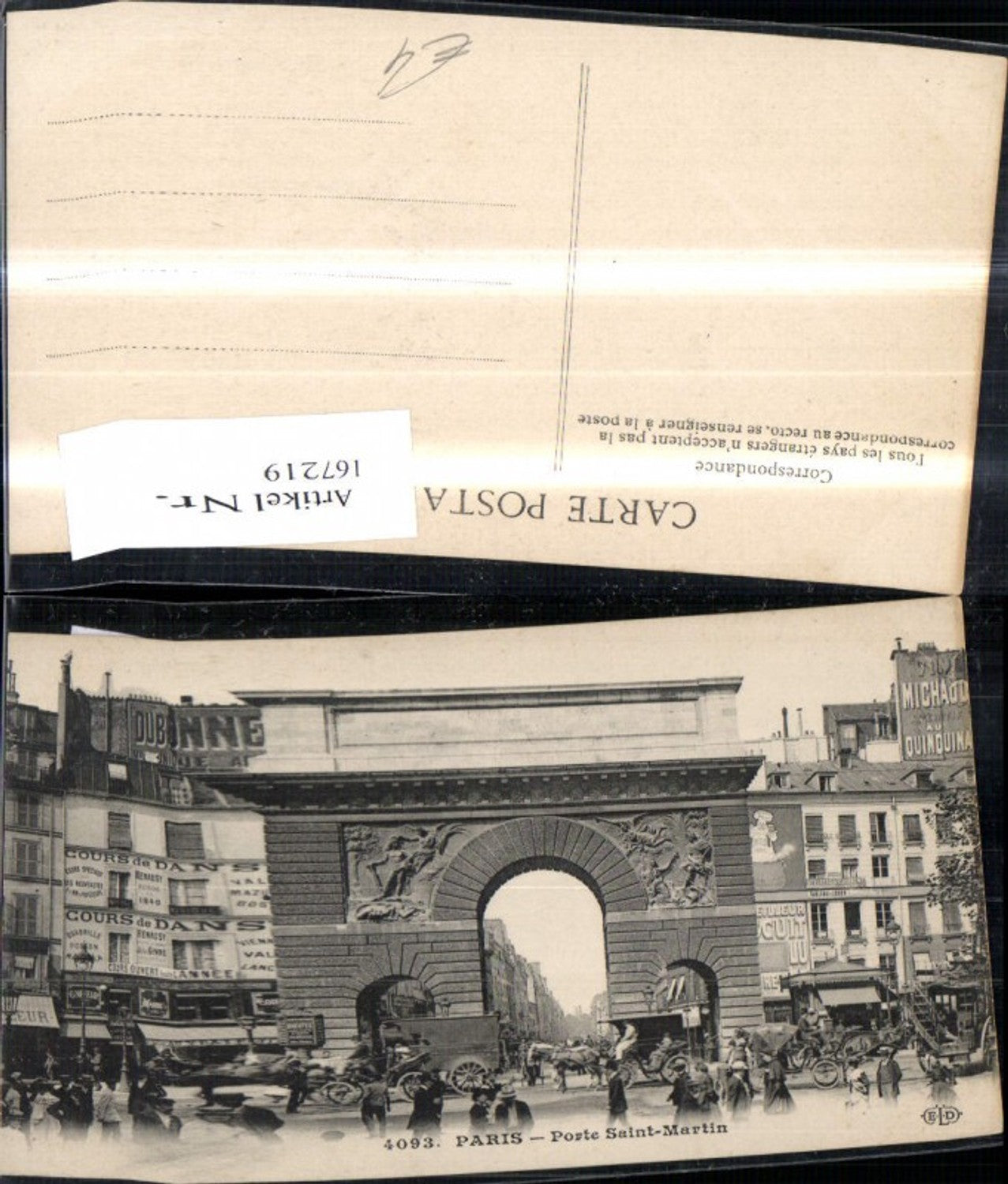 167219,Paris Porte Saint Martin Kutsche Personen