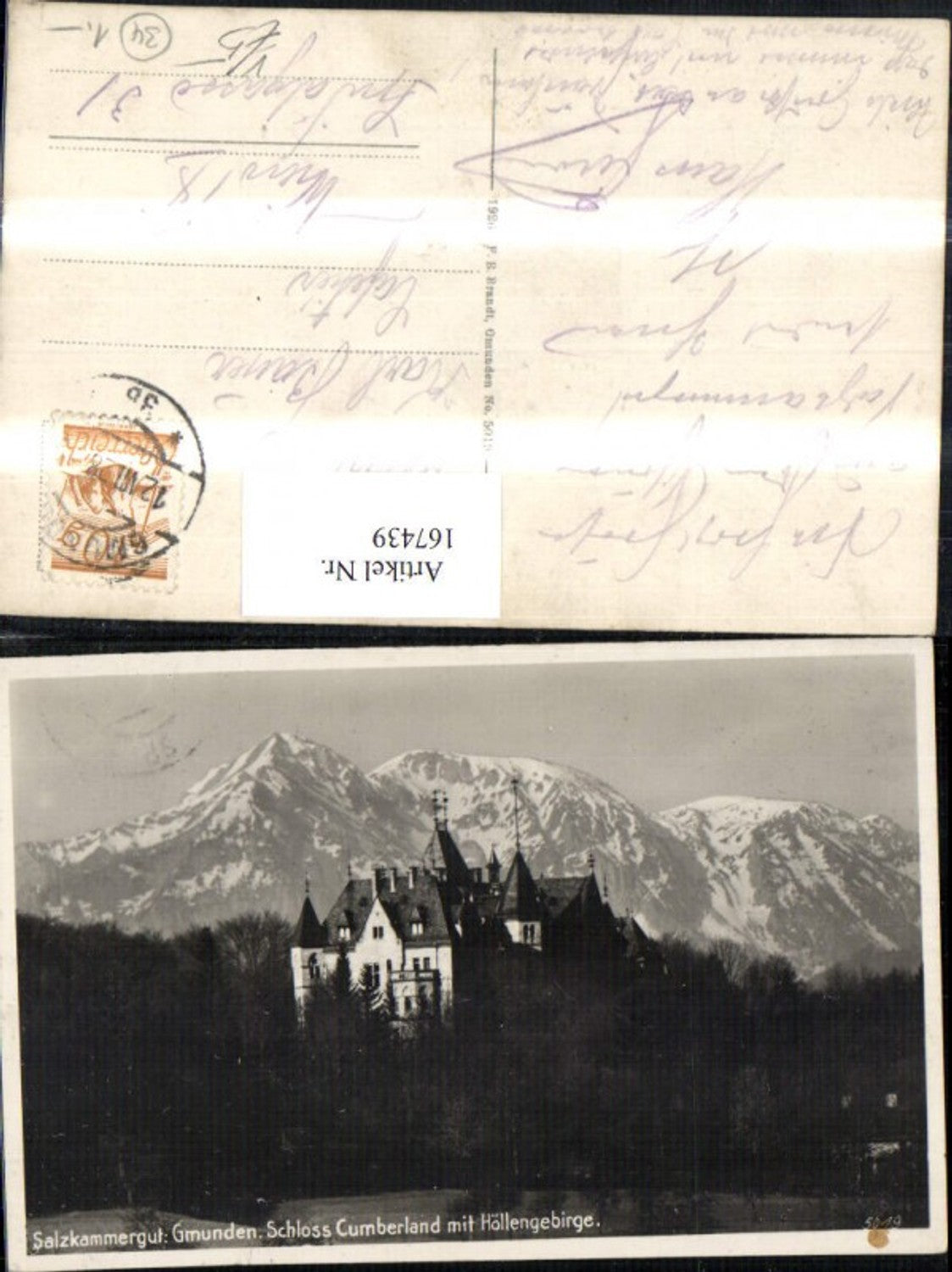 167439,Salzkammergut Schloss Cumberland m. Höllengebirge pub Brandt 5019