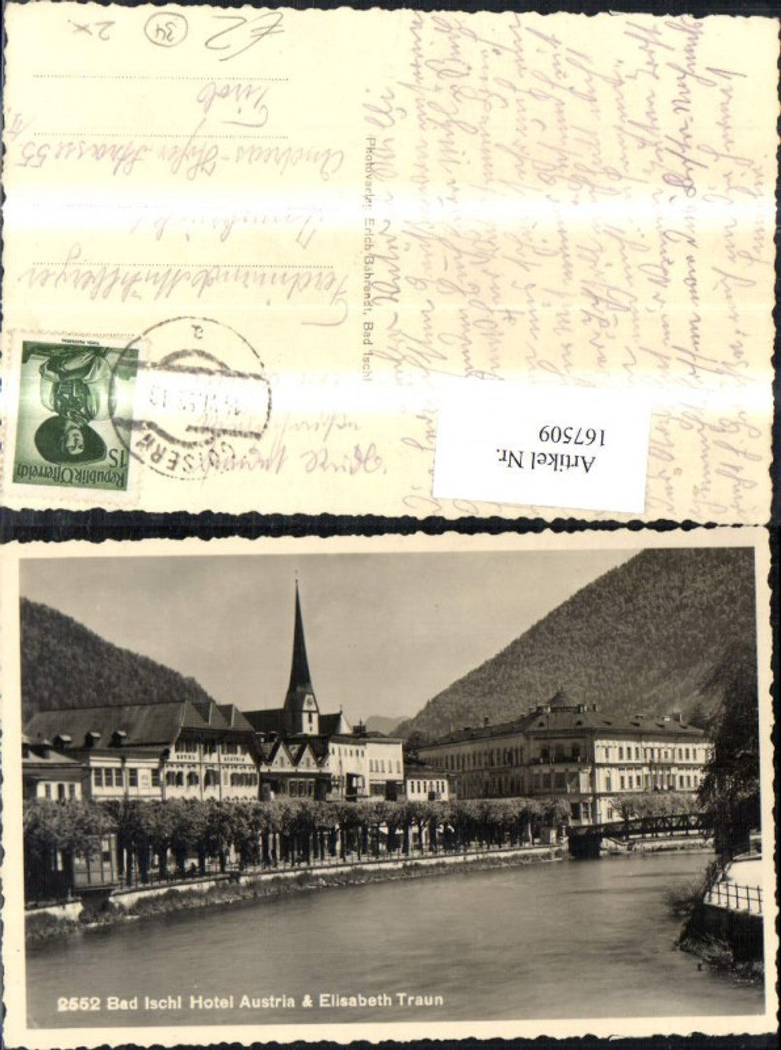 167509,Bad Ischl Hotel Austria u. Elisabeth Traun