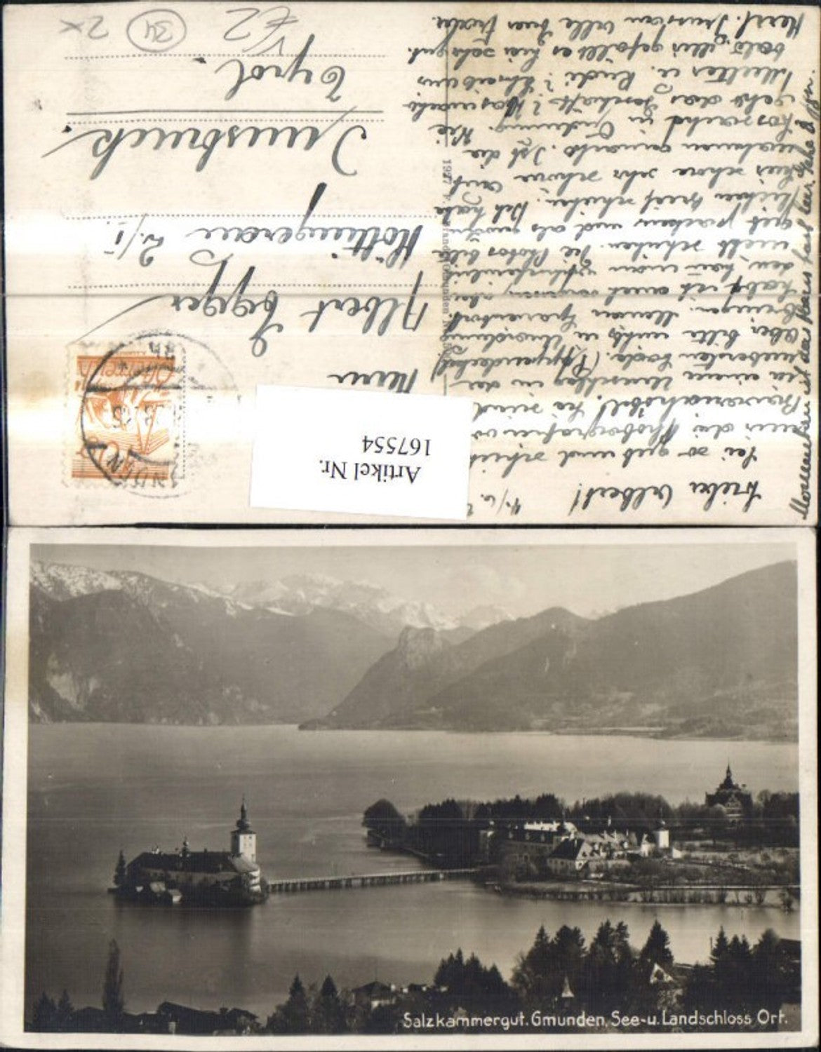 167554,Salzkammergut Gmunden See u. Landschloss Orth pub Brandt 5006