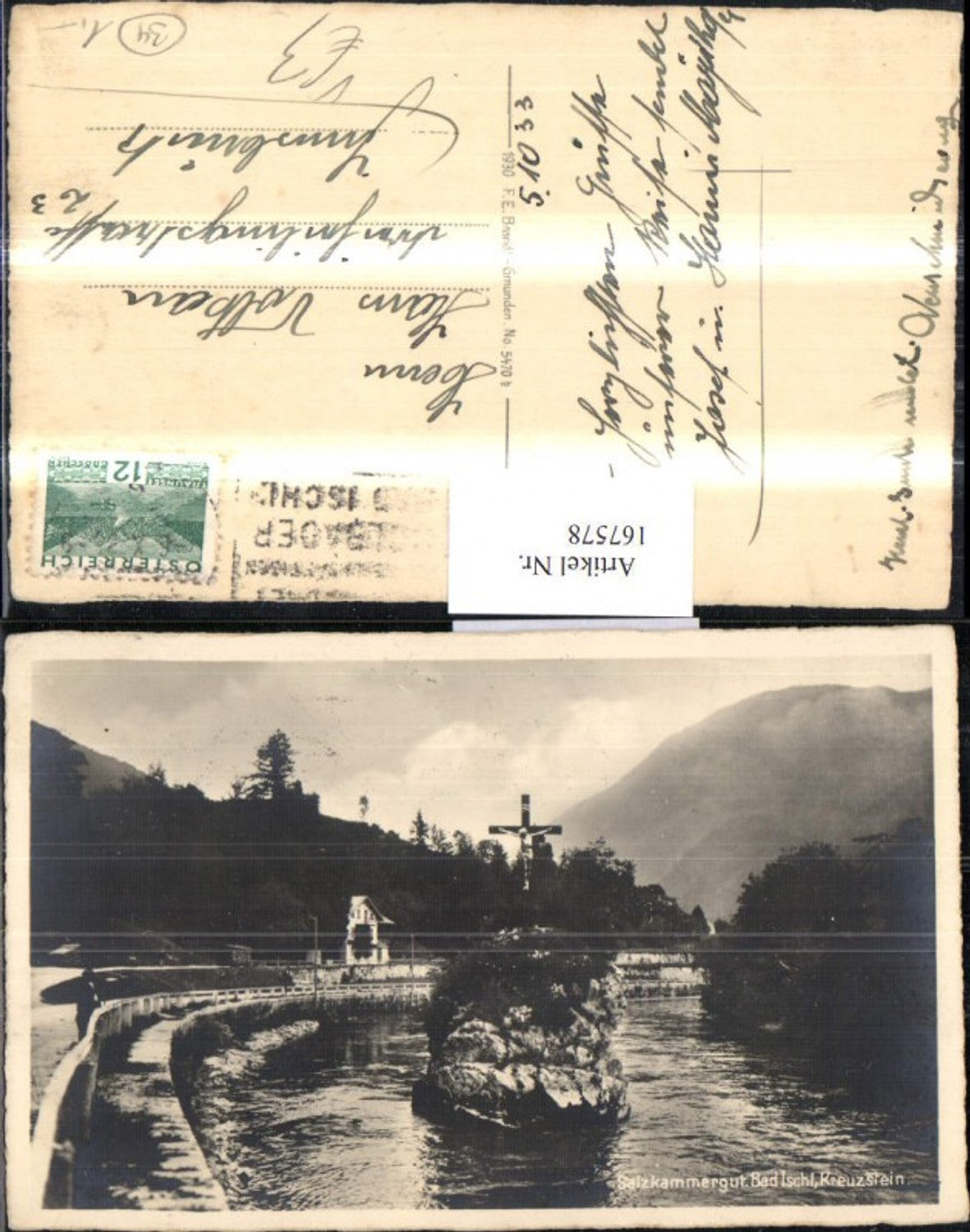 167578,Salzkammergut Bad Ischl Kreuzstein pub Brandt 5470b