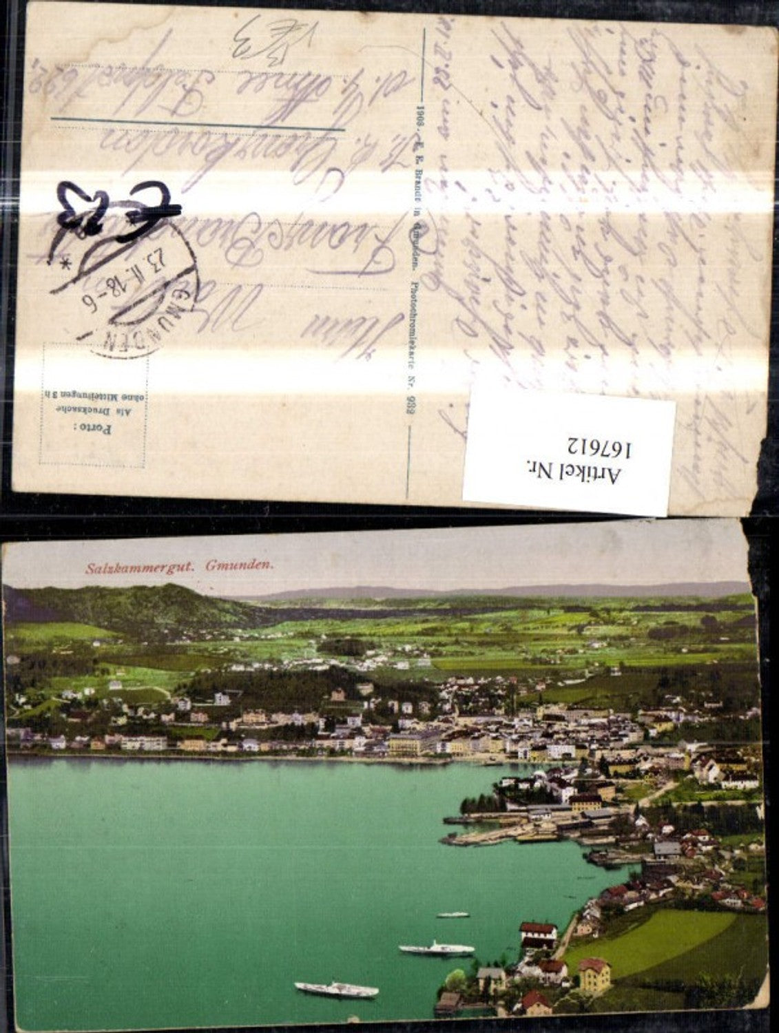 167612,Salzkammergut Gmunden Totale pub Brandt 932