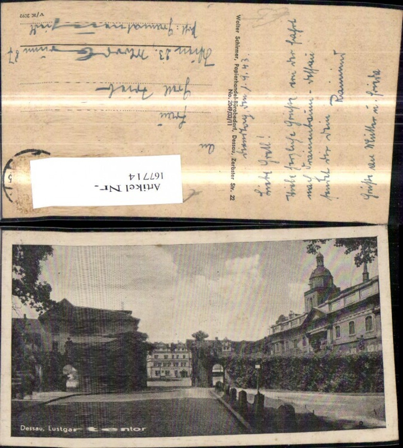 167714,Dessau Lustgartentor 1943