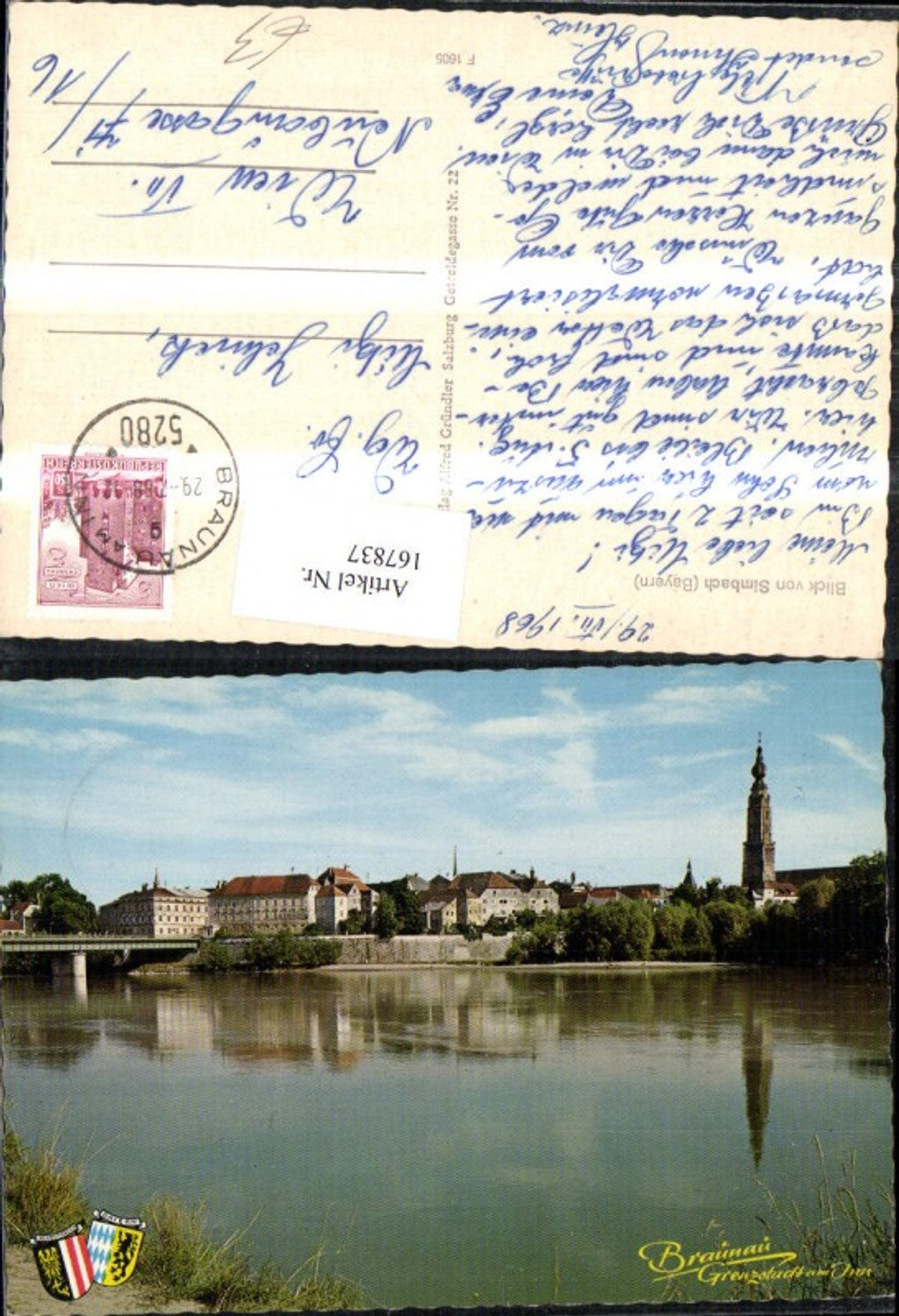 167837,Braunau am Inn Totale Blick von Simbach