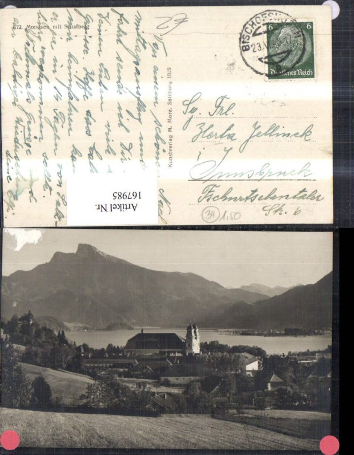 167985,Mondsee m. Schafberg Ortsansicht