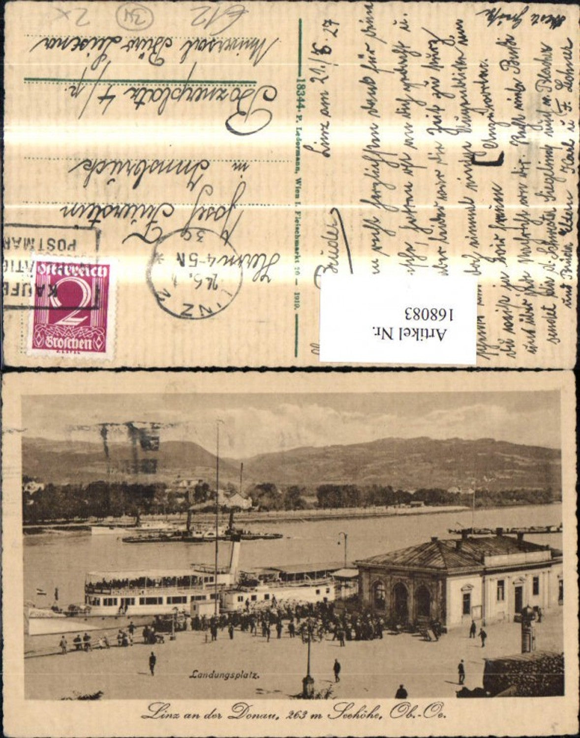 168083,Linz Landungsplatz Dampfer