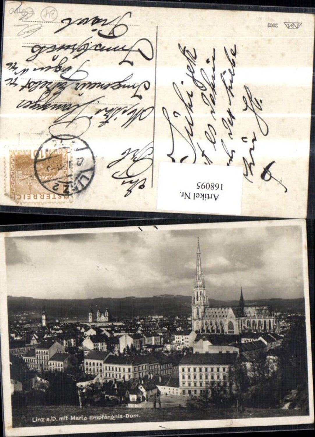 168095,Linz m. Maria Empfängnis Dom Ortsansicht