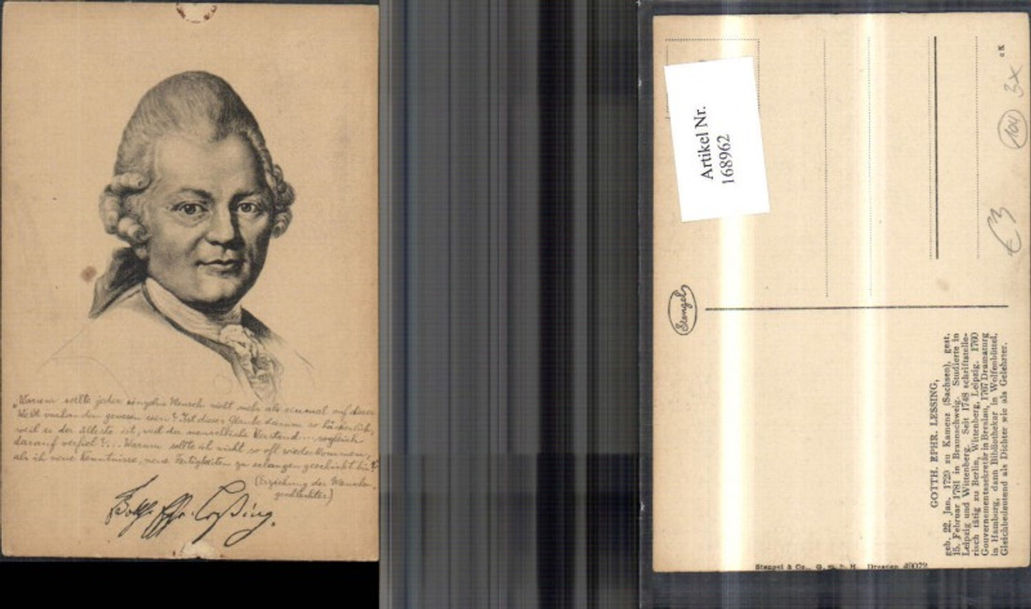 168962,Gotthold Ephraim Lessing Portrait